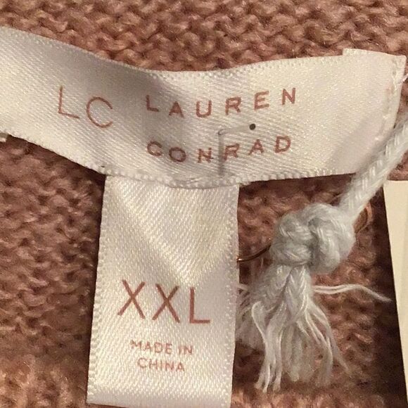 LC Lauren Conrad Pink White Unicorn Sparkle Knit Crew Neck Pullover Sweater - Picture 12 of 15